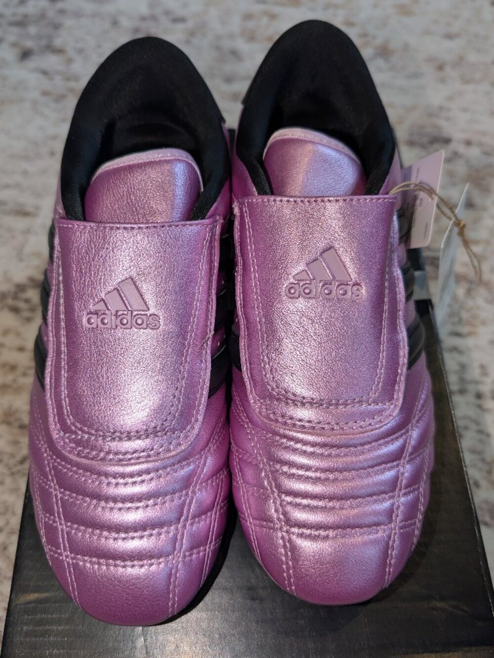 NWT & Box Adidas Taekwondo W Women’s 5.5 Metallic Pink Black Shoes